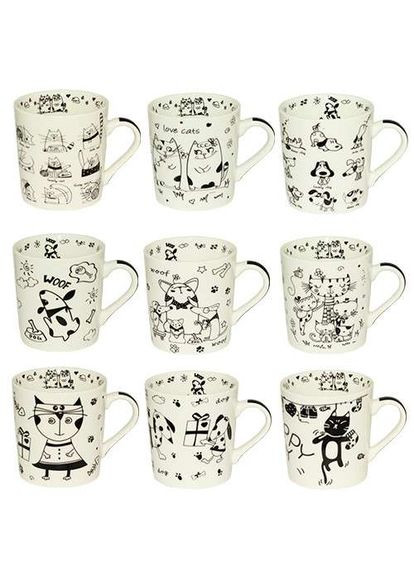 Чашка кошенята та цуценята ескіз 280 мл 040-01-82 SNT (349223894)