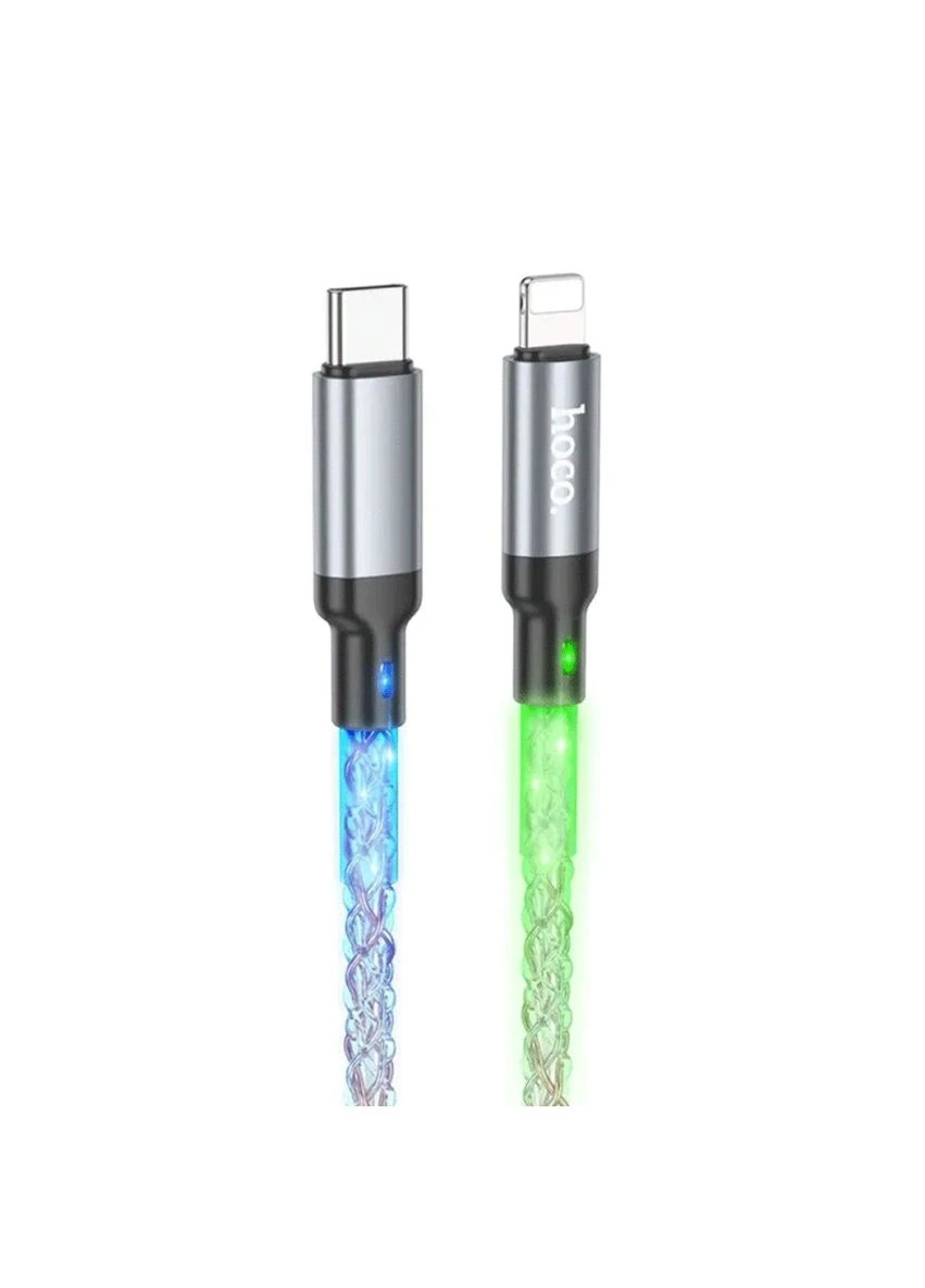 Кабель U112 Shine PD charging data cable for iP Gray Hoco (301090439)