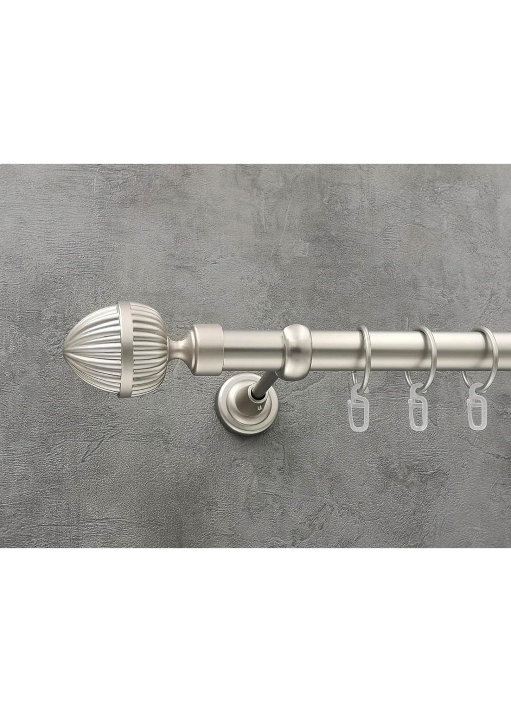 Карниз Одеон гладка штанга одинарний відкритий 25 мм 320 см Сатин Quadrum (352778392)