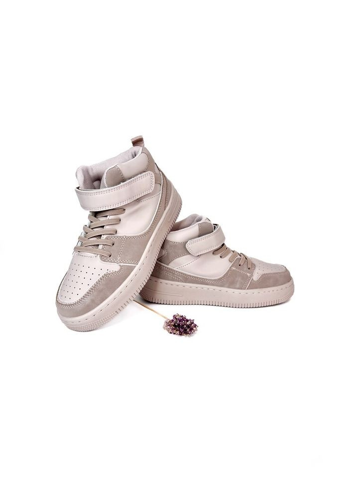 Демісезонні хайтопи 34 р 22 см бежевий артикул Д360 Clibee (354424497)