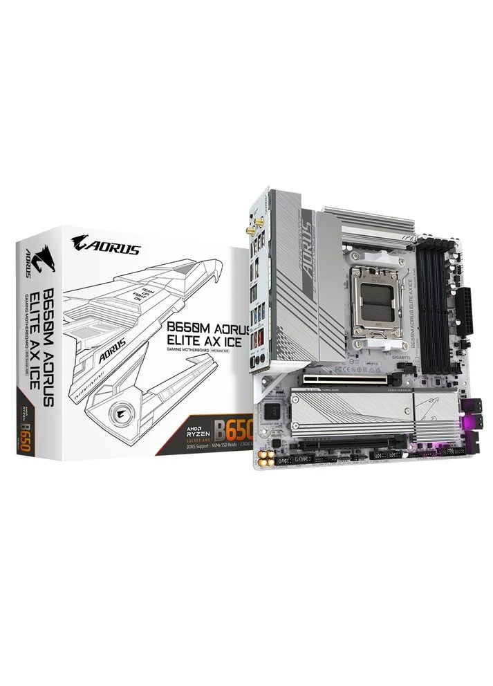 Материнська плата B650M Aorus Elite AX Ice Socket AM5 Gigabyte (355873498)