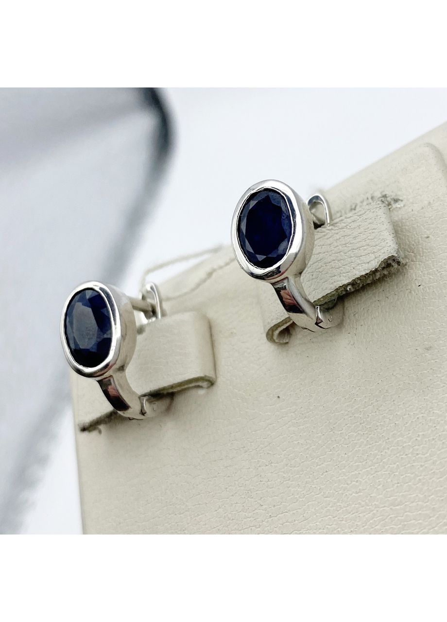 Серьги серебряные с сапфиром 4,01 г No Brand (369737274)