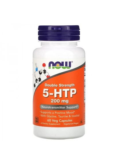 5НТР, 5-гідрокси L-триптофан,, 200 мг, 60 капсул (NOW-00108) Now Foods (266038959)