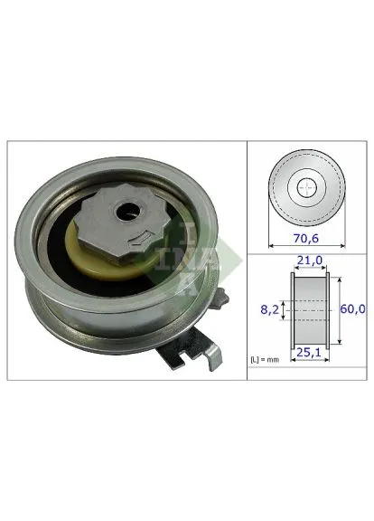 Ролик натяжителя ремня Ina 531 0882 10 (400299471)