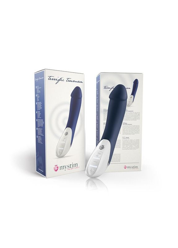 Мощный вибратор Terrific Truman Blue с двумя моторами и выраженной головкой Mystim (369947535)
