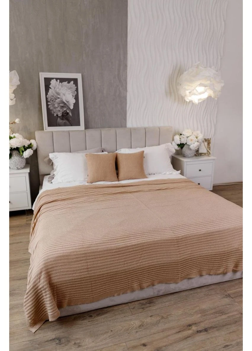 Плед 120х200 см COTTON бежевий Прованс (389909298)