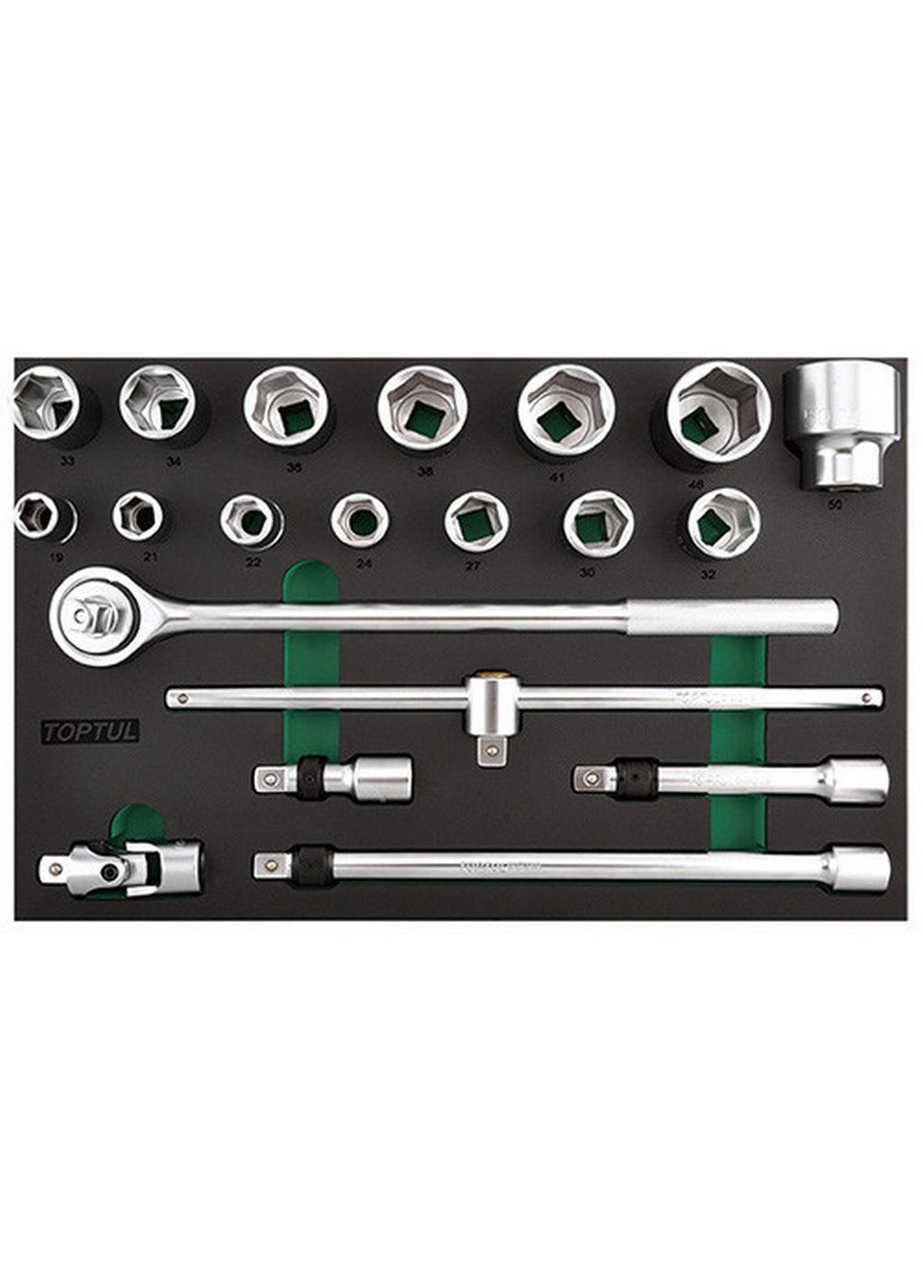 Набір головок з тріскачкою в ложементі 3/4" 20од. TOPTUL (288186545)