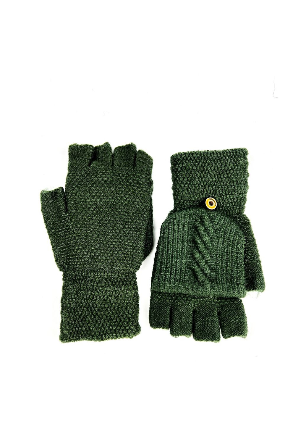 Мітенки жіночі вовна з акрилом хакі АКЕЛЬ LuckyLOOK 291-317 (322789343)