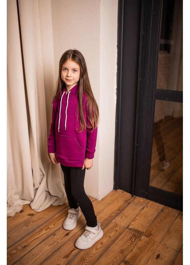 Тепле худі для дівчинки прямого крою з капюшоном та кишенею HC (h001-6394-025-5) Носи своє (369970982)