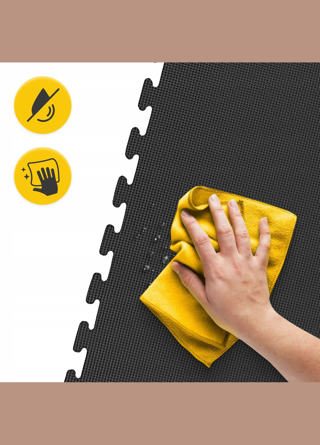 Мат-пазл (ласточкин хвіст) Mat Puzzle EVA 100 x 100 x 2 cм Black/Grey () 4FIZJO P-5907739316226 (334140997)