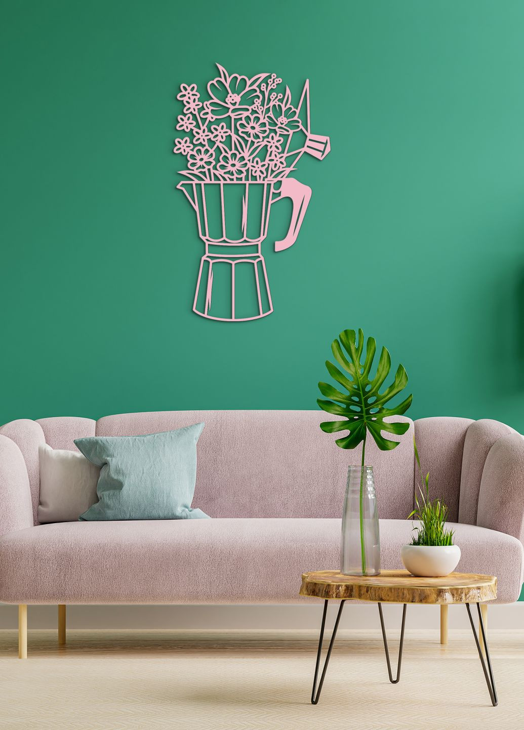 Современная картина на кухню, деревянный декор для дома "Арома кофе", оригинальный подарок 70х43 см Woodyard (292013068)