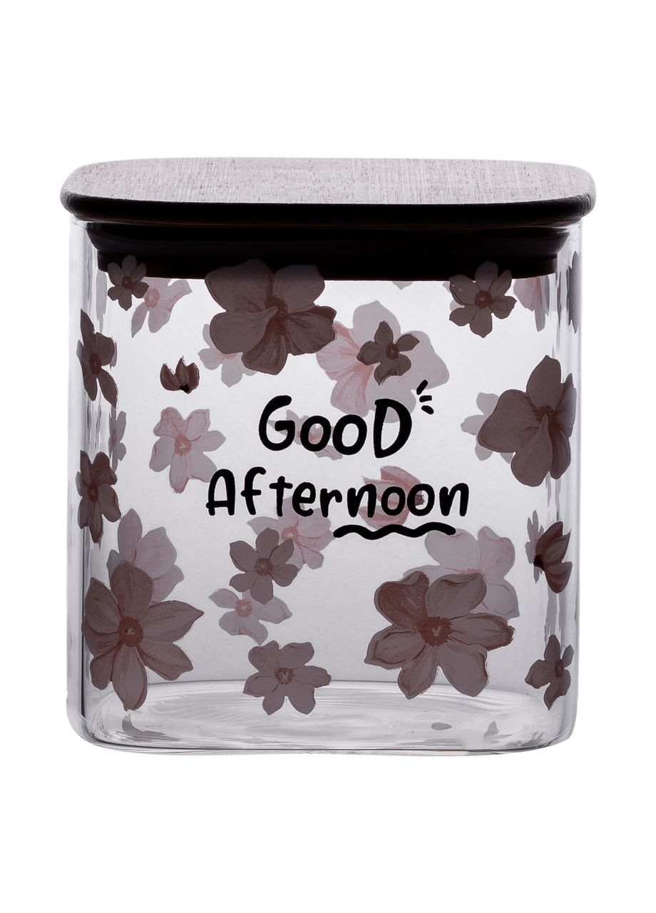 Банка для сыпучих продуктов с бамбуковой крышкой 800 мл емкость для сыпучих стекло HP-34-25 Yiwu (366969458)