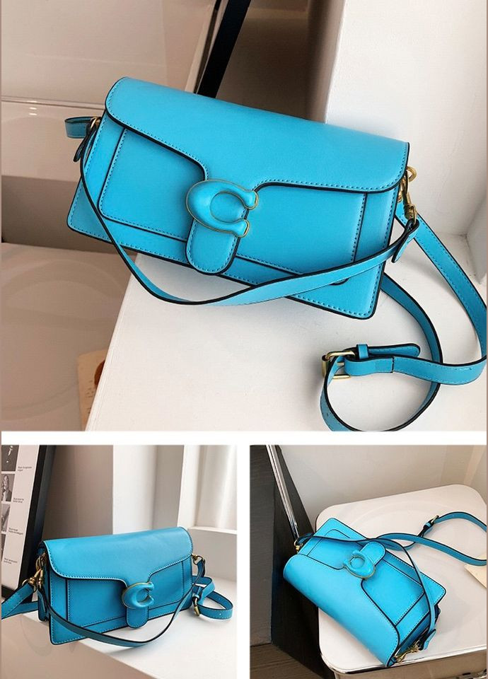 Жіноча сумка Coach 6938 крос-боді блакитна No Brand (300567509)