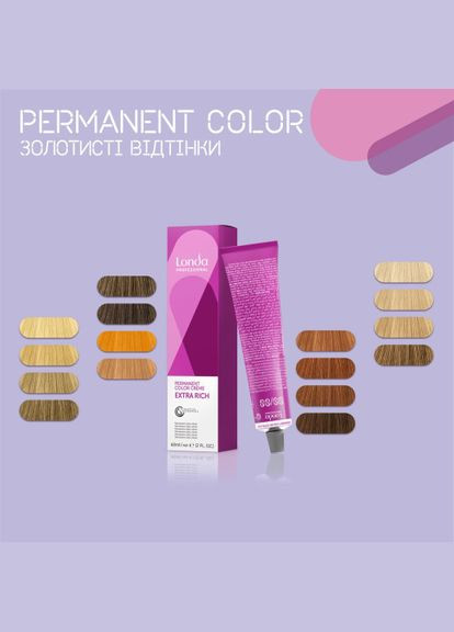 Стійка кремфарба для волосся Professional Permanent Color 8/38 світлий блондин золотисто-червоний, 60 Londa Professional (292736643)