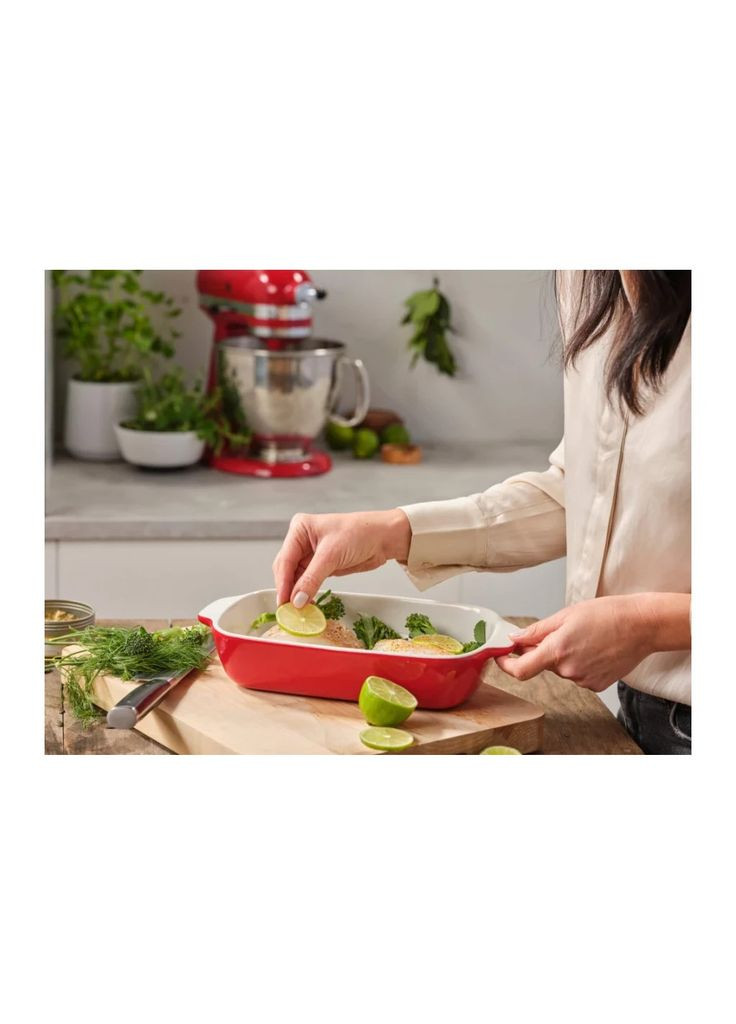 Форма для випікання (m358819) KitchenAid з кришкою керамогранітна 1,9 л Червона (366565090)