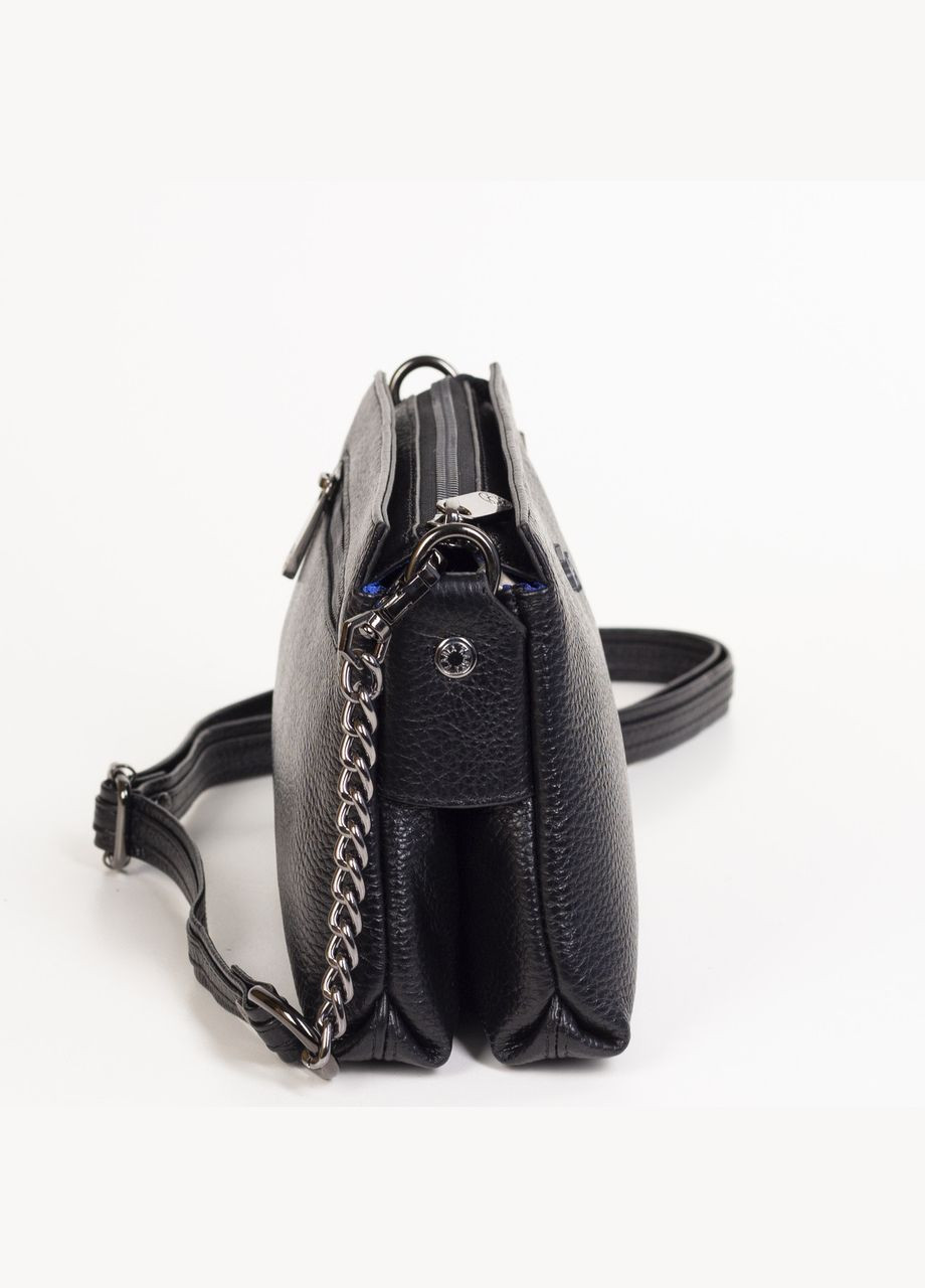 Женская кожаная сумка кросс-боди 5072-45 черная Karya (316460775)