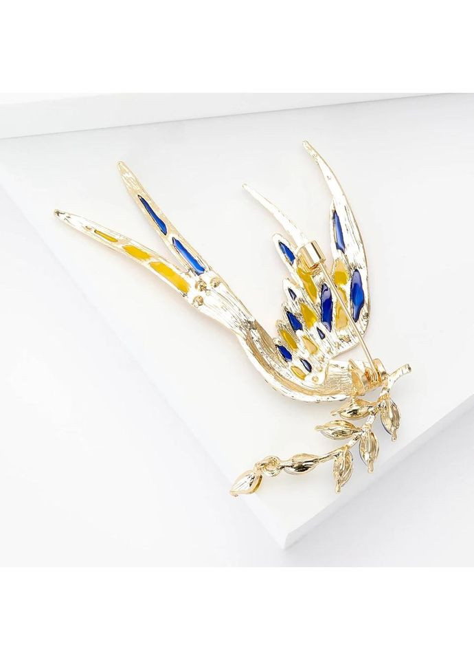 Брошь "Птица", брошь булавка, символ Украины, патриотическая, желто-голубая No Brand (300533083)