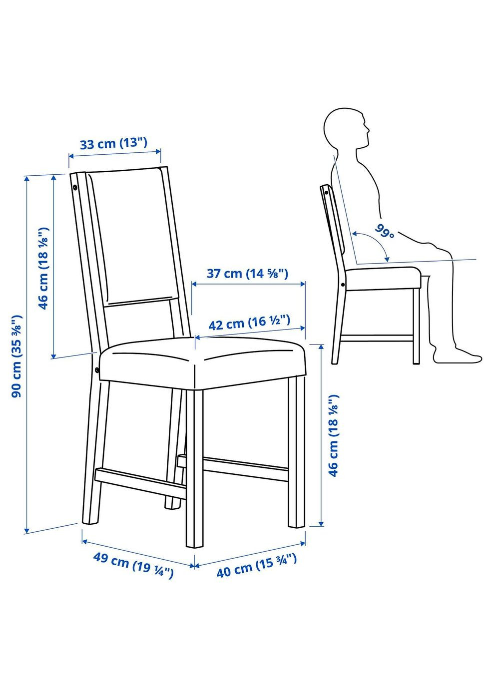 Стол и 4 стула ИКЕА PINNTORP/STEFAN 125 см (s39547834) IKEA (293483756)