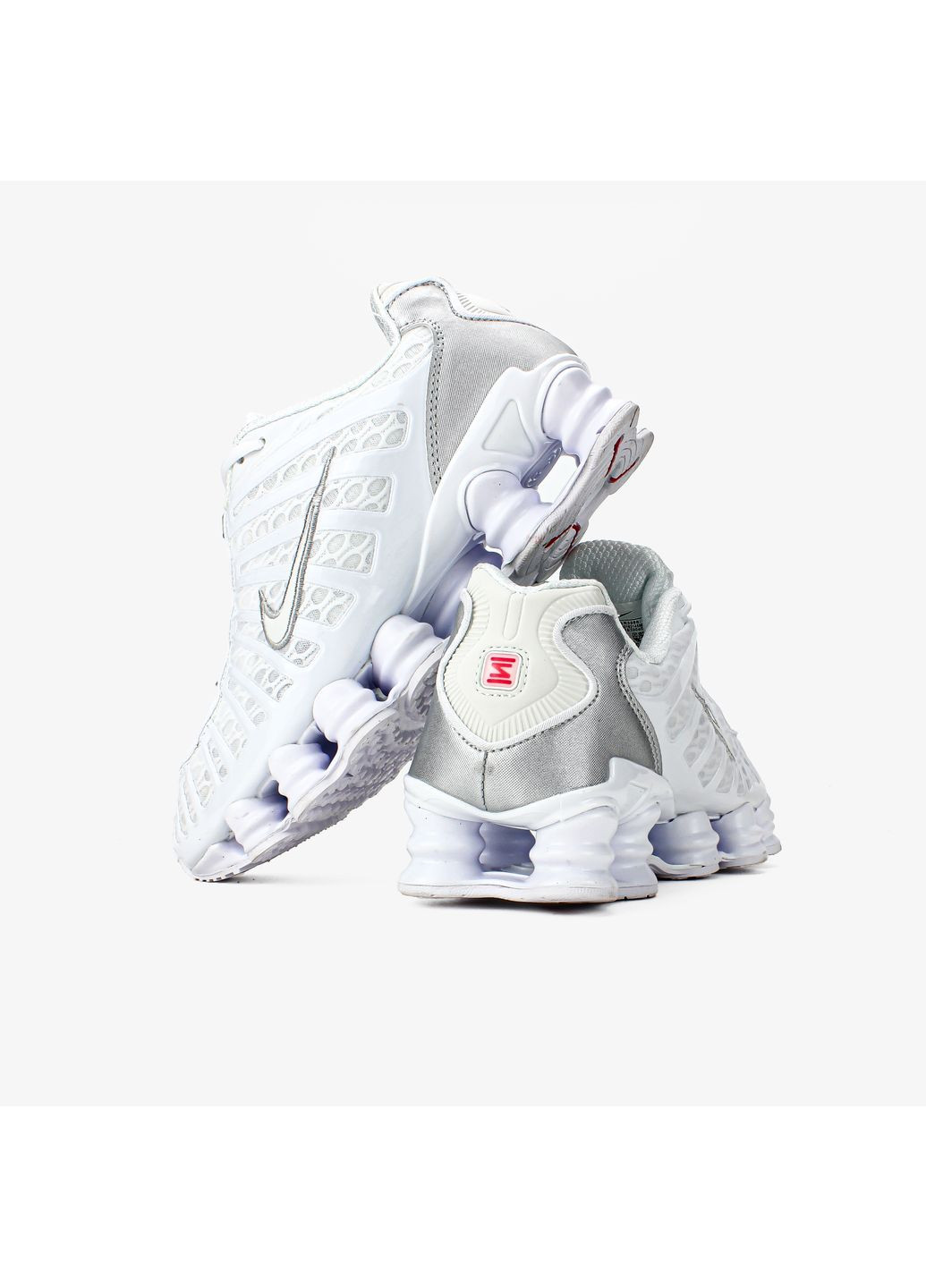 Білі Осінні кросівки чоловічі і жіночі nike shox tl white | найк шокс тл білі No Brand