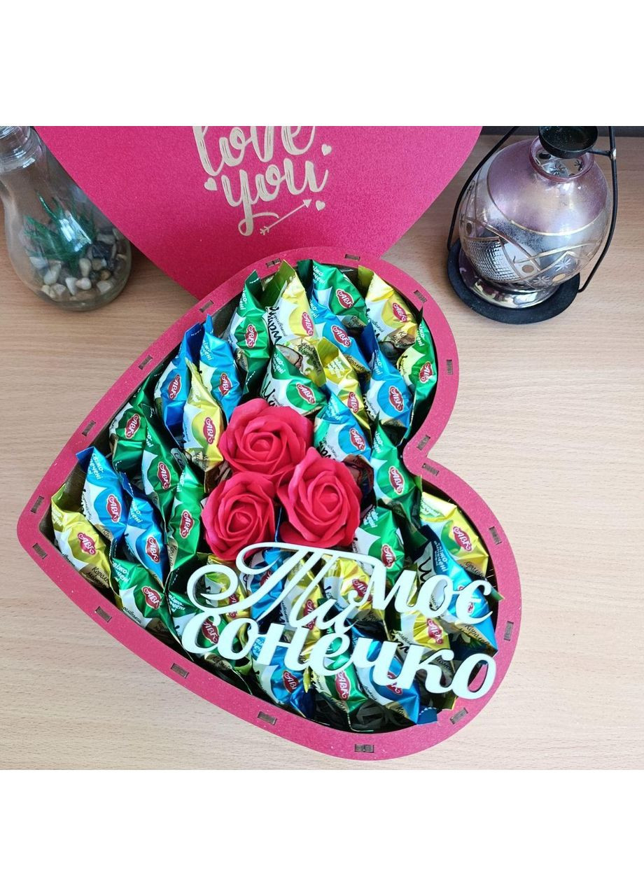 Бокс с конфетами для девушки на день рождения день влюбленных 8 марта праздник (ar287) No Brand (355794562)