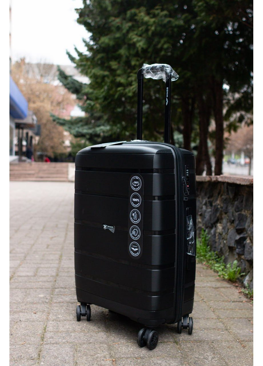 Чемодан полипропилен 100% большой L синий Wings HWF01 (372445227)