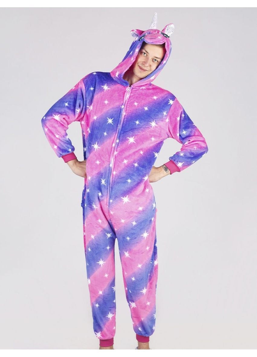 Пижама кигуруми мужская Магический единорог на молнии M (155-165 см) Jamboo (369669137)