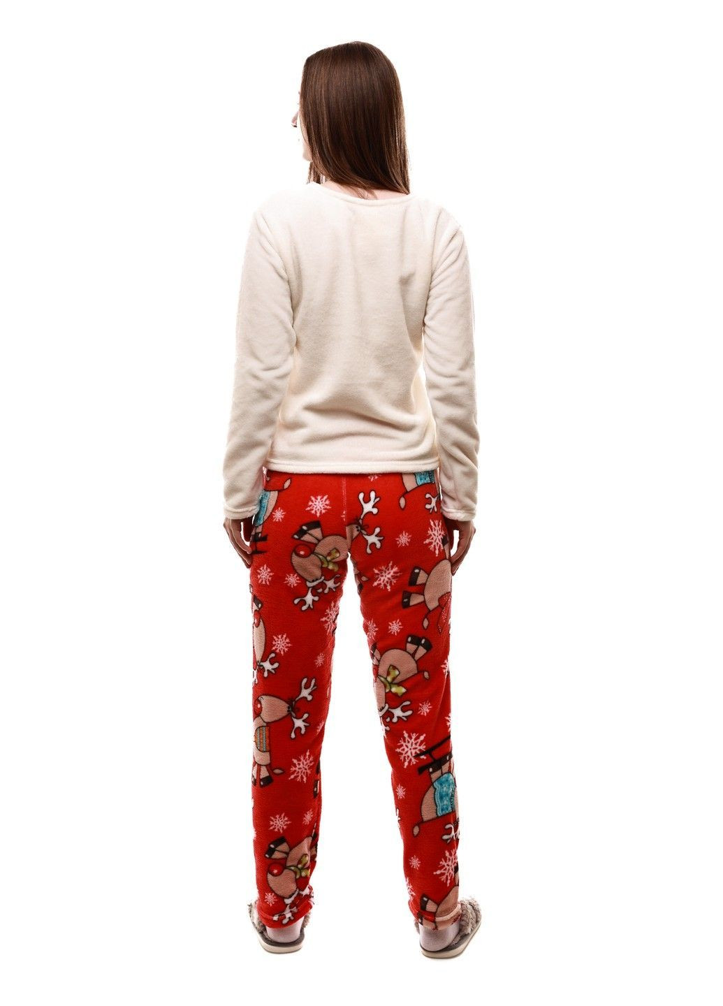 Красная зимняя пижама женская No Brand