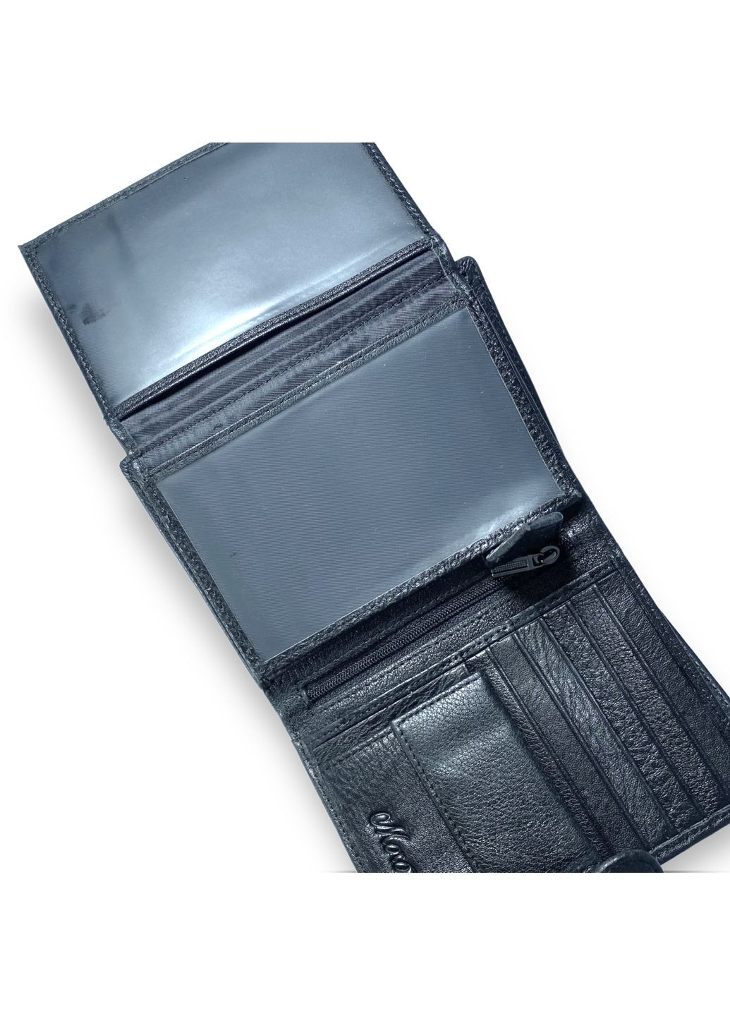Гаманець портмоне чоловічий 2 відділи для купюр 10 осередків для карток розмір: 15*12*3 см чорний Moro (266912019)