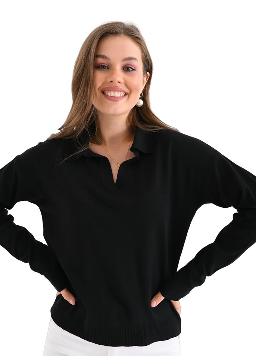 Чорний демісезонний светр Karon