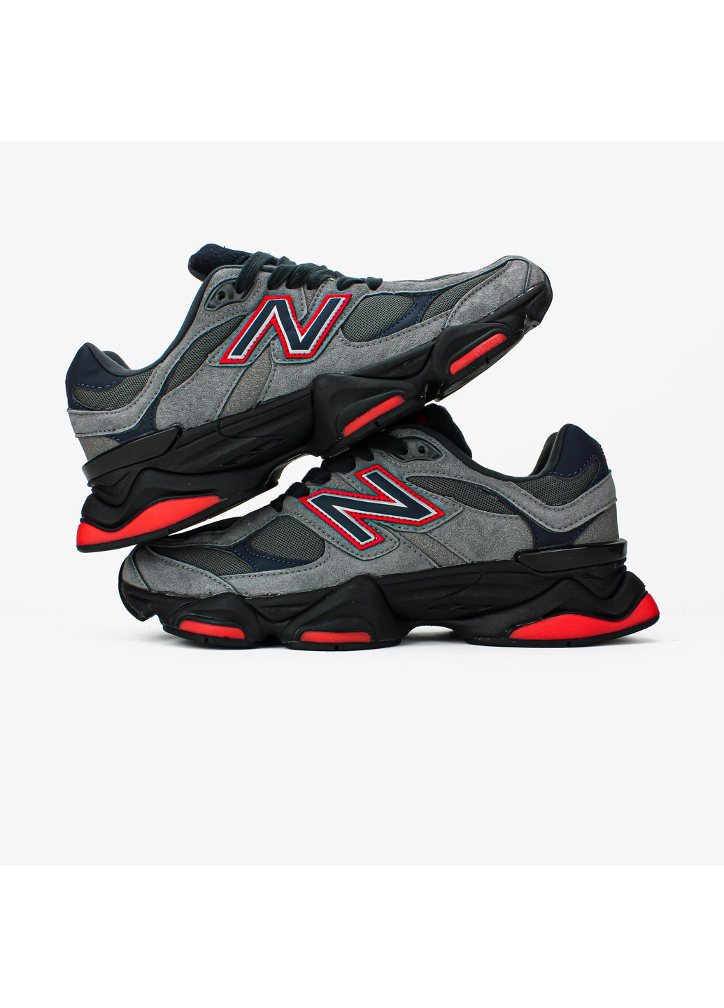 Кросівки жіночі і чоловічі New Balance 9060 Grey Black Blue Orange | Нью Беланс 9060 сірі No Brand сірі демісезони (369370221)