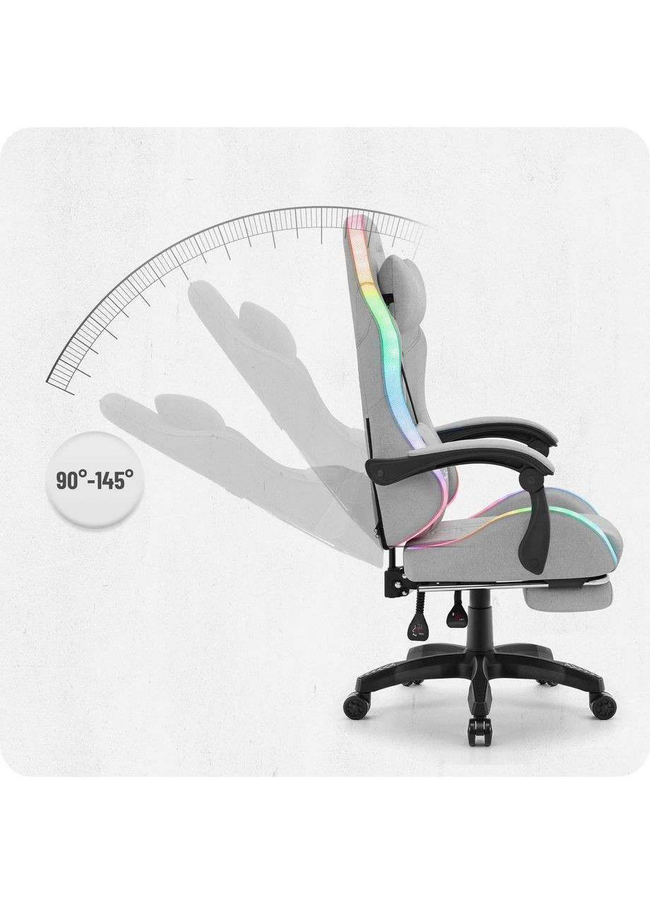 Кресло C501 LED Grey ткань No Brand (361443801)