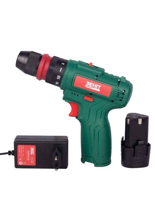 Шурупокрут-дриль акумуляторний США-12/15 S1 DFR 12В 1х1.5А·рік 18Нм 350·1350об·хв 0.95кг Зеніт Профі (360393982)