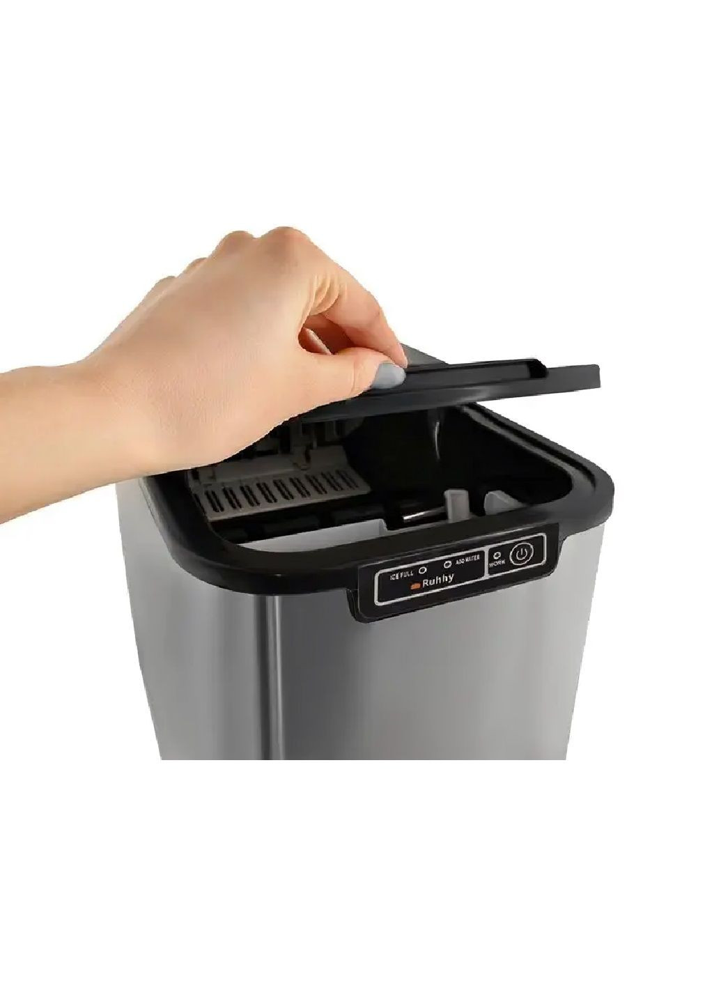 Домашній компактний льодогенератор зі світлодіодами прозорою кришкою самоочищенням 120 Вт 33x25x36.5 см (479943-Prob) Unbranded (326960532)