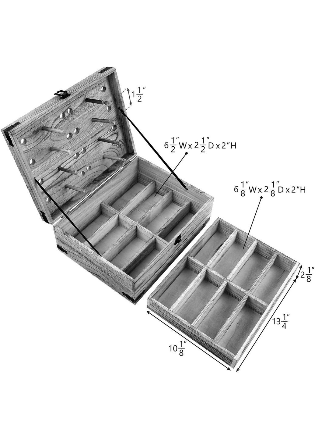 Органайзер для окулярів з дерева Тбілісі мокко (ОЧК-000110) No Brand (328081940)