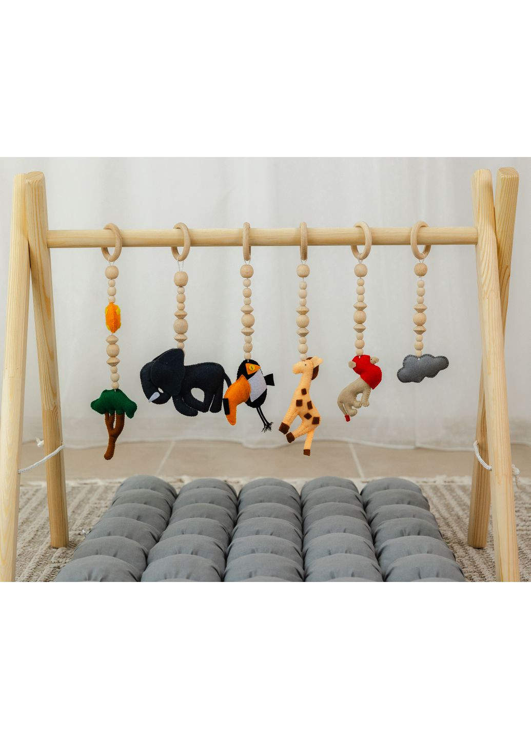 Мобіль підлоговий Бебі Джим XRMASTER Сафарі з сірим матрациком No Brand (350313849)