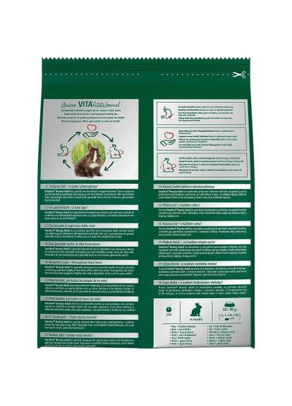 Корм Emotion Beauty для кроликів, для краси шкіри та шерсті, 1,5 кг (*) Vitakraft (324271732)