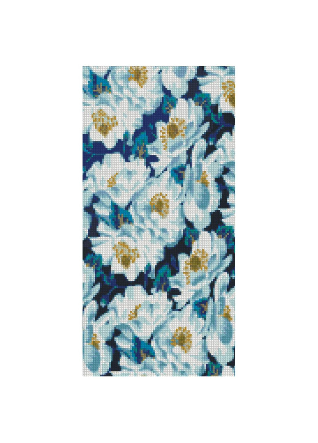 Алмазна мозаїка Білі квіти см картина для рукоділля декор для інтер'єру Strateg (369759843)