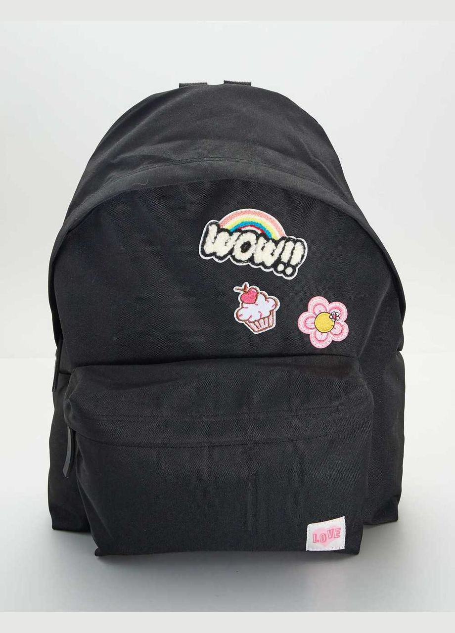 Рюкзак,чорний з принтом, Kiabi (314819092)