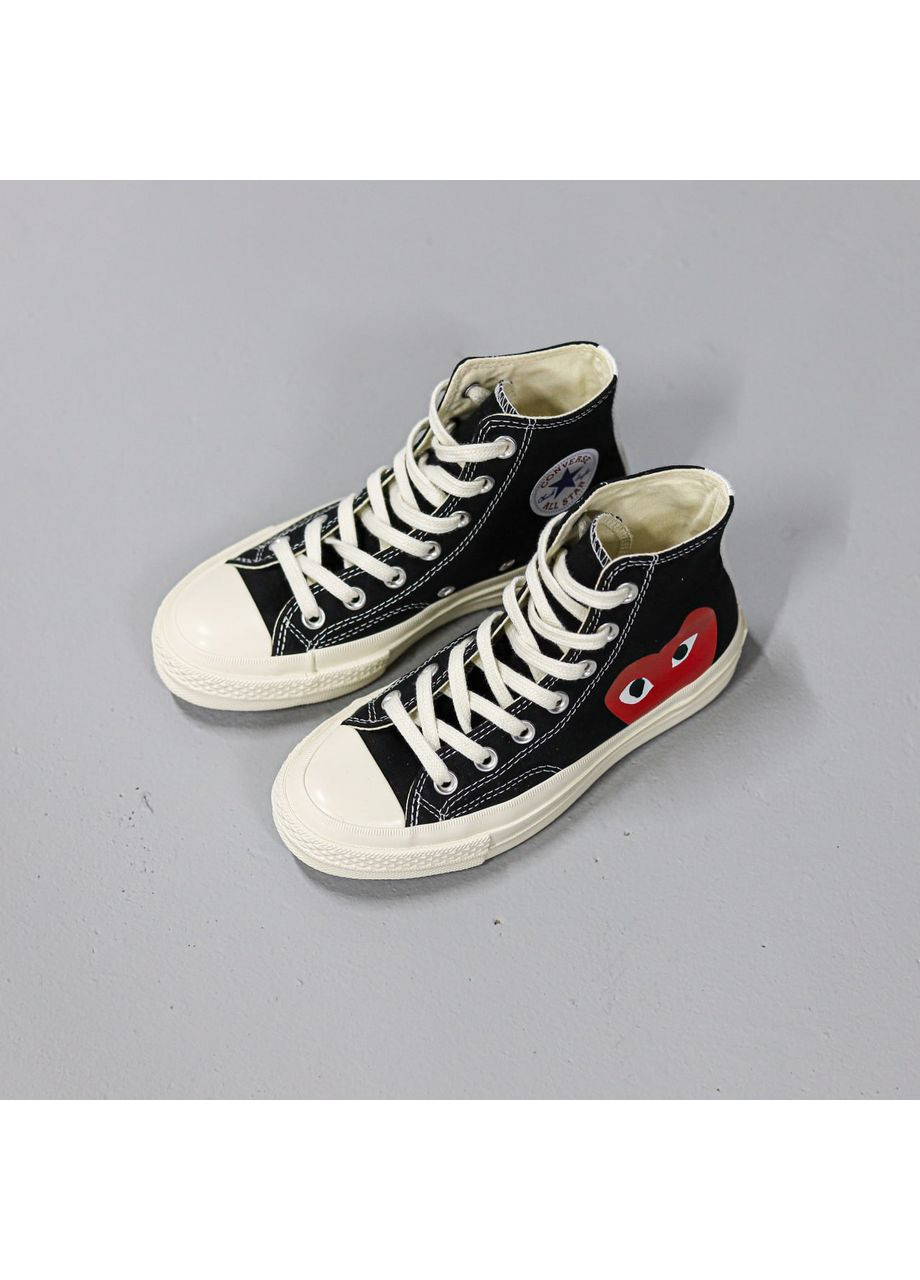 Білі Осінні кеди чоловічі converse chuck taylor all star 70 hi comme des garcons play black a08791c конверс No Brand