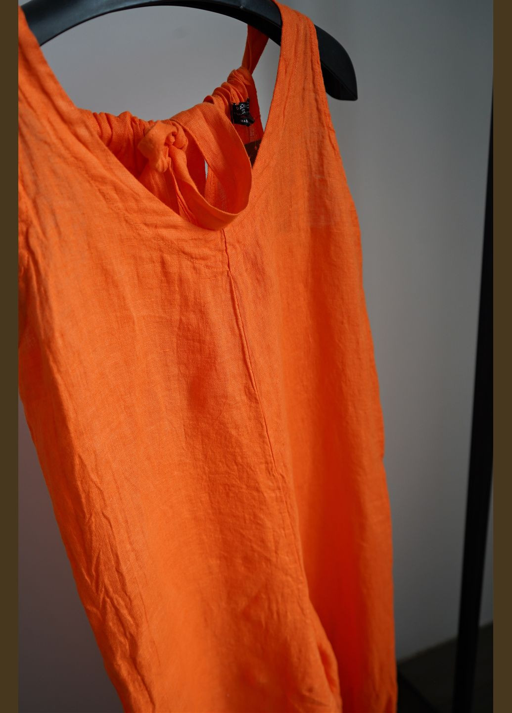 Оранжевый льняной комбинезон Parfois оранжевый лен