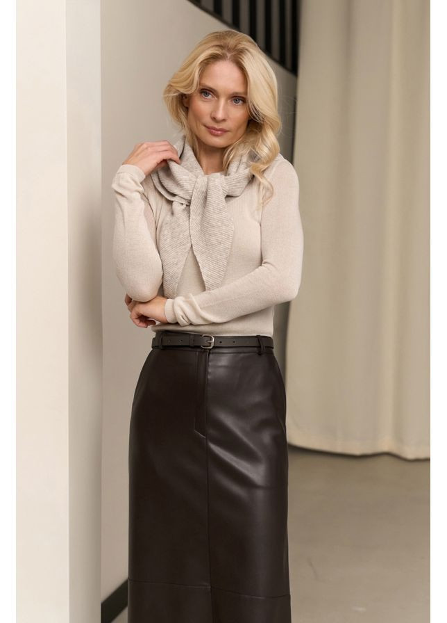 Коричневая юбка макси 3005 холодный шоколад Triko Bakh