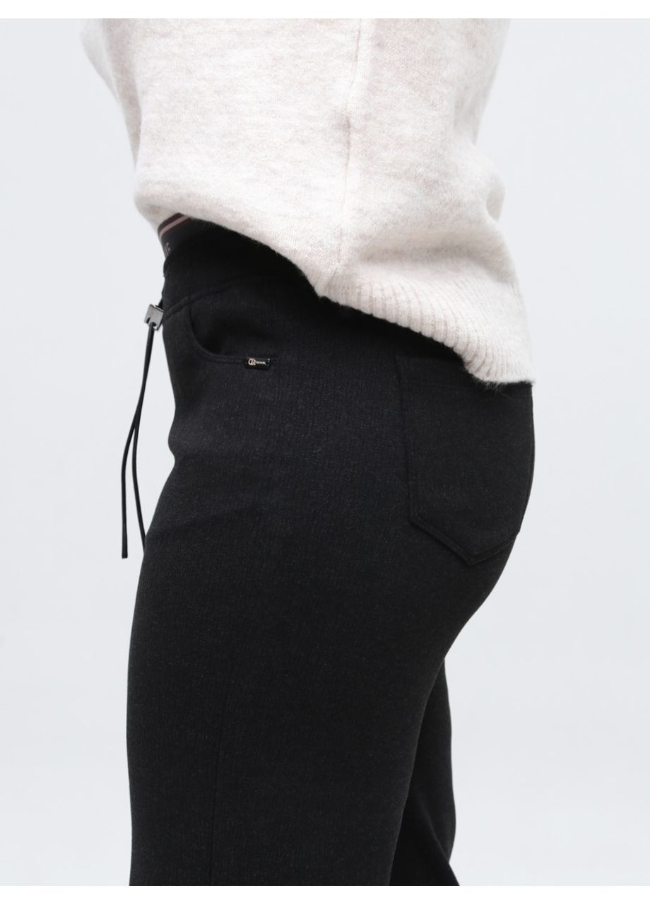 Штани жіночі чорні широкі теплі на резинці великі розміри CARMITO Палаццо (365813752)