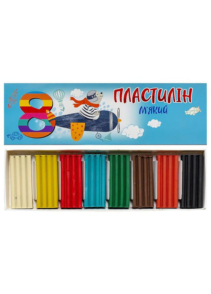 Набір для творчості Пластилін КТ 230602, 8 кольорів, 144 грами Jumbi (364131831)