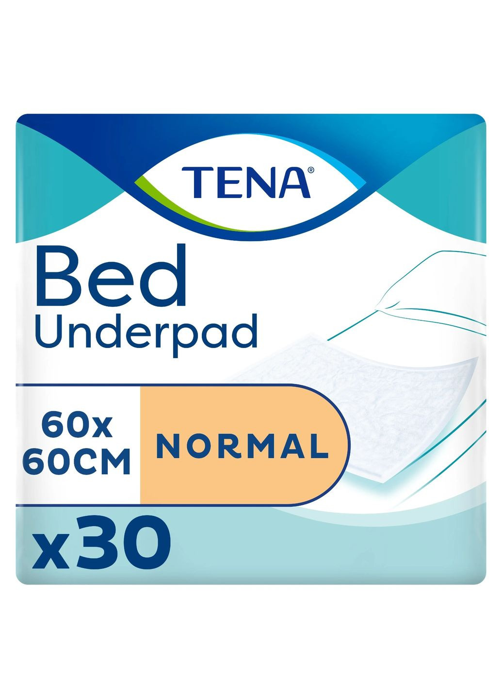 Одноразовые пеленки Bed Normal, 60x60 см, 30 шт. Tena 770037 (328200116)