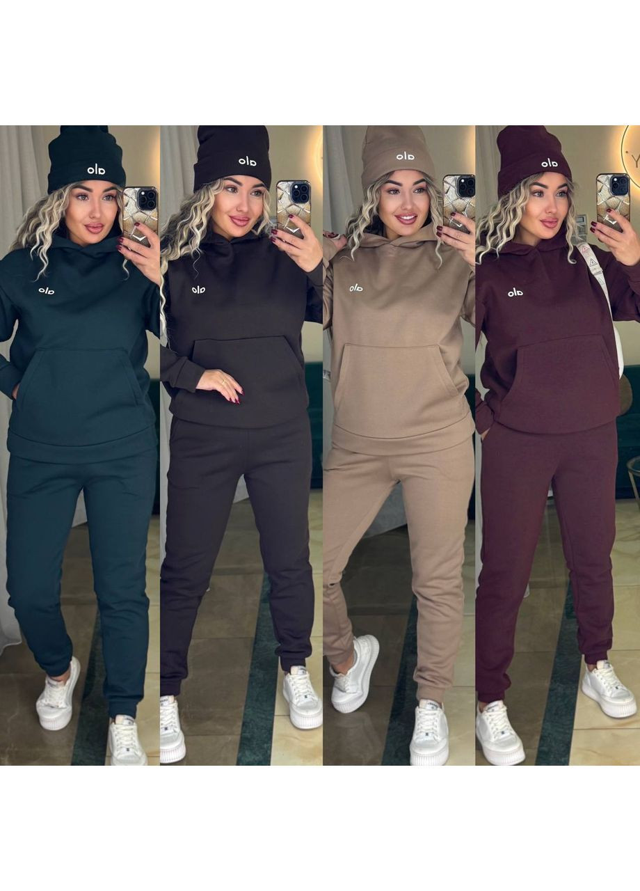 Костюм OLA трійка теплий,трьохнитка на флісі люкс,худі,штани та шапка Україна (366266776)