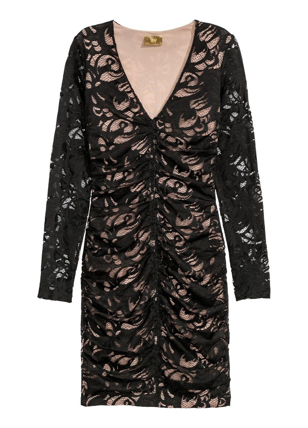 Черное вечернее платье H&M однотонное