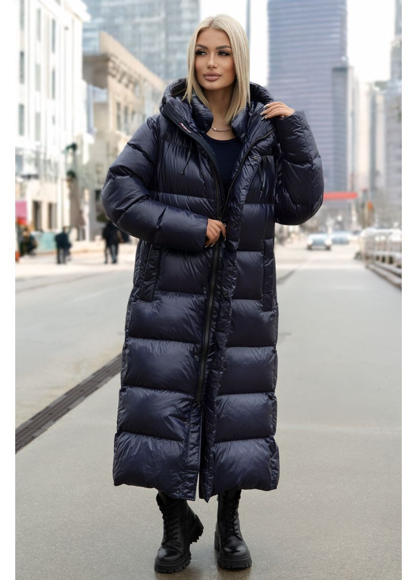 Синє зимнє Пальто пухове жіноче NF 2529 синє Freever