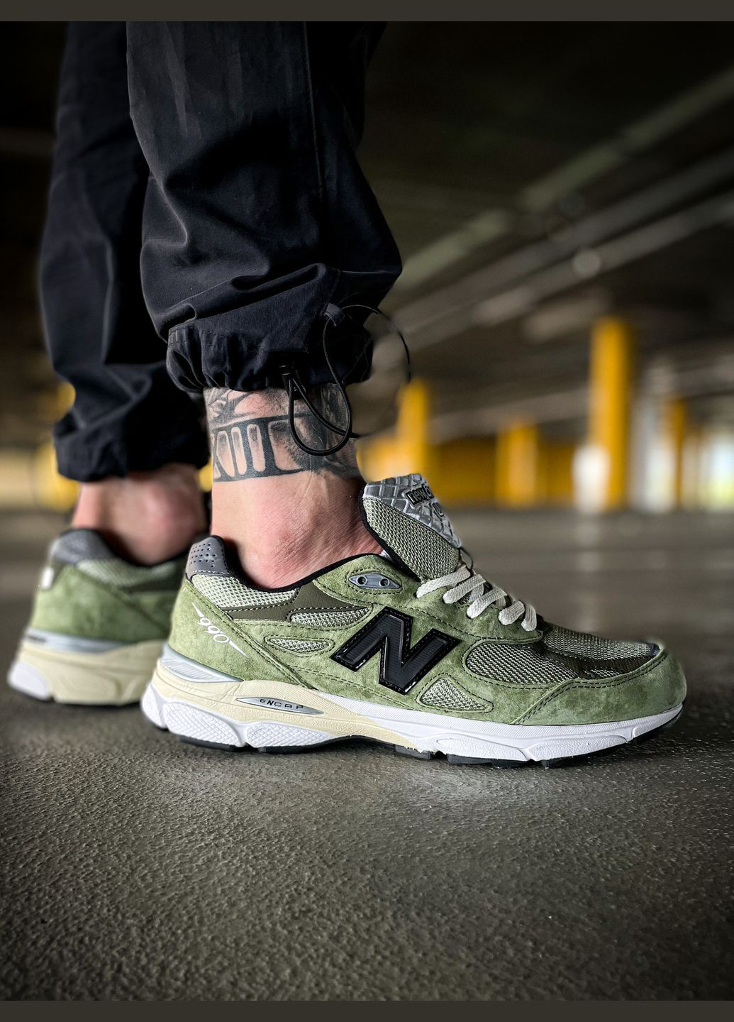 Зеленые всесезонные кроссовки мужские и женские new balance 990 v3 green | нью беланс 990 зеленые No Brand