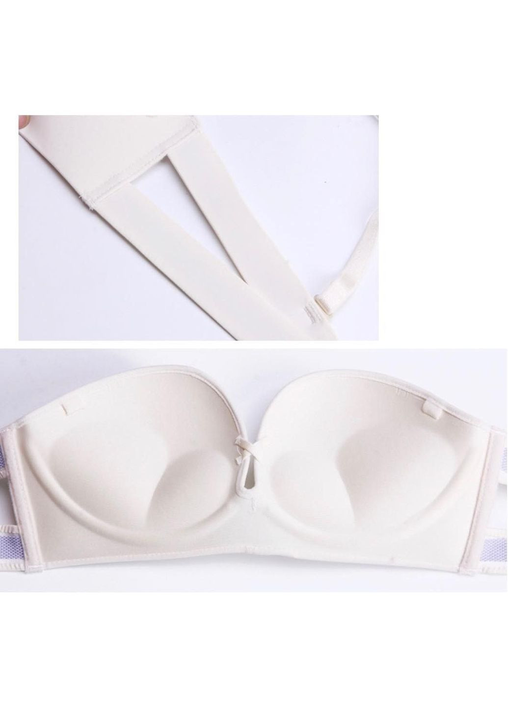 Белый балконет бюстгальтер со съемными бретелями и пуш ап декорирован кружевом а/в чашечки No Brand