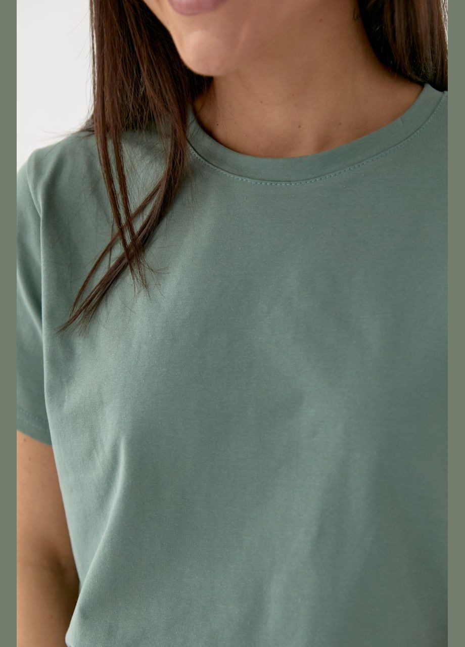 Жіноча базова футболка колір м'ята р.XL 438013 New Trend - (260072704)